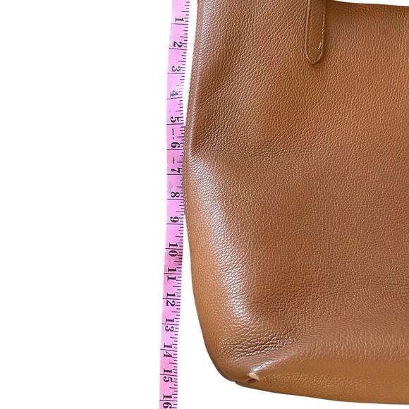 Cuyana Classic Tall Pebbled Leather Tan Tote Quiet Luxury Old Money Minimal - Picture 10 of 12